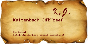 Kaltenbach József névjegykártya
