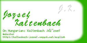 jozsef kaltenbach business card